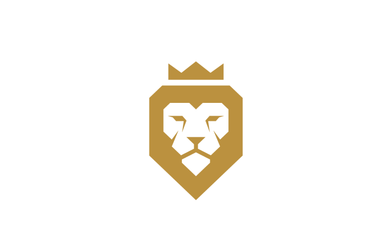Szablon Logo wektor króla lwa