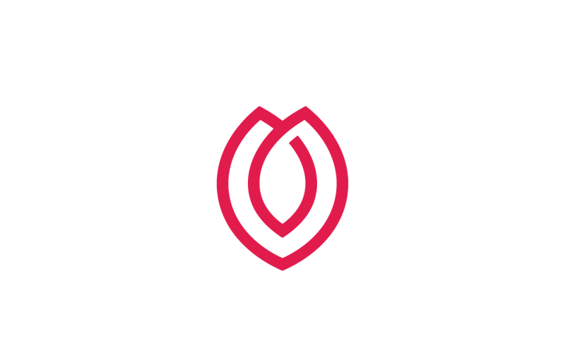 Tulipán Květ Ikona Vektorové Logo šablona