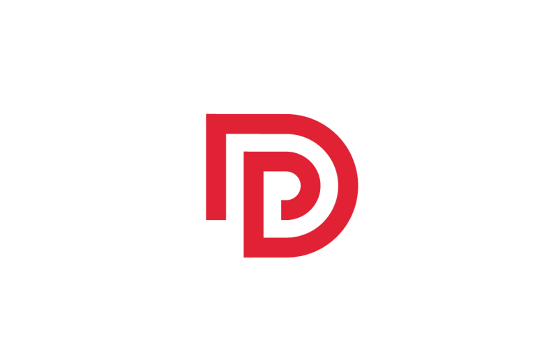 字母 DP 字母 PD 矢量徽标设计 template9