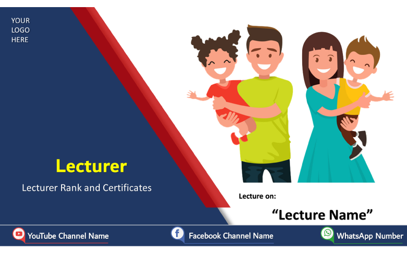 Meet our Professor - Lecturer - Blue.Red  PowerPoint Template