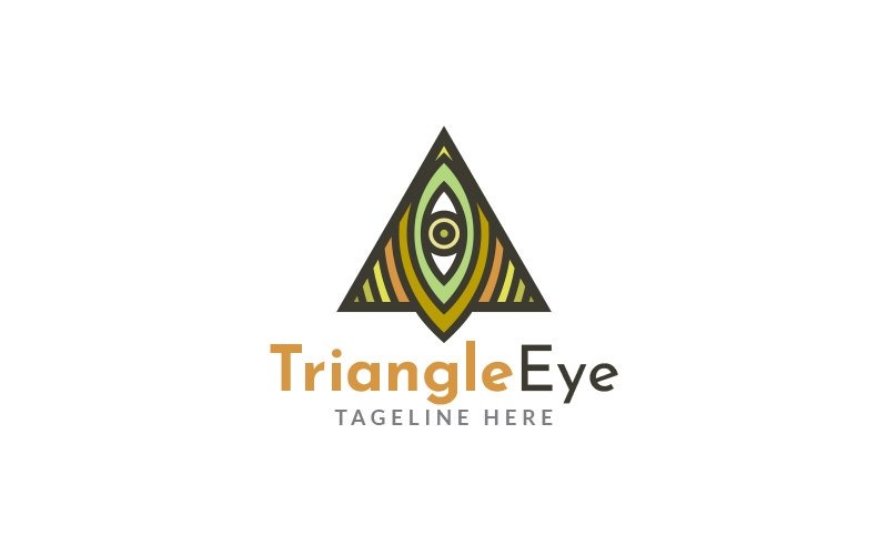 Plantilla de diseño de logotipo de ojo triangular