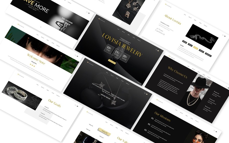 Шаблон слайдов Google Slides Lovisia Jewelry