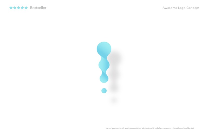 Abstrakte Blasen-vertikale Logo-Vorlage für Wissenschaft, Medizin und Technologie
