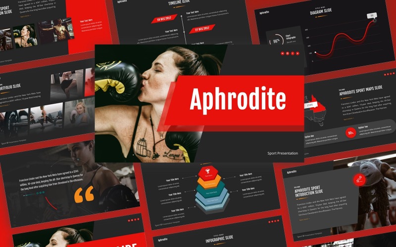 Aphrodite Sport uniwersalny Szablon PowerPoint