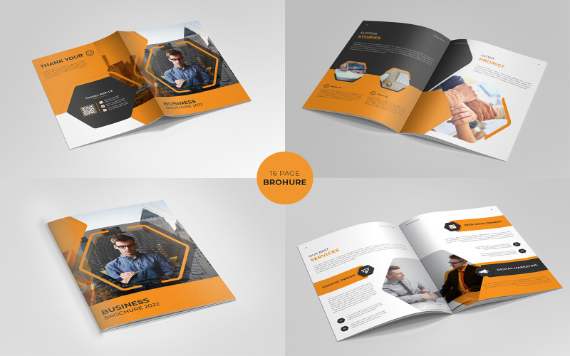 Conception de mise en page de modèle de brochure d'entreprise A4 Conception de brochure professionnelle minimale