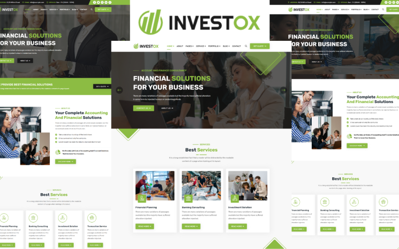Investox – Számviteli és pénzügyi tanácsadás HTML5-sablon