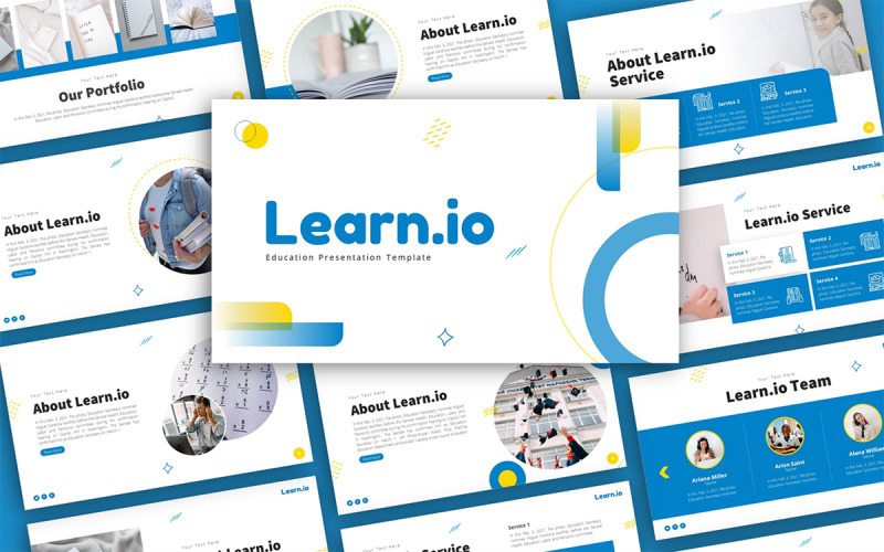 Modelo de apresentação da Learn.io Education