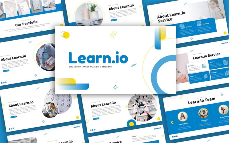 Szablon prezentacji edukacyjnej Learn.io