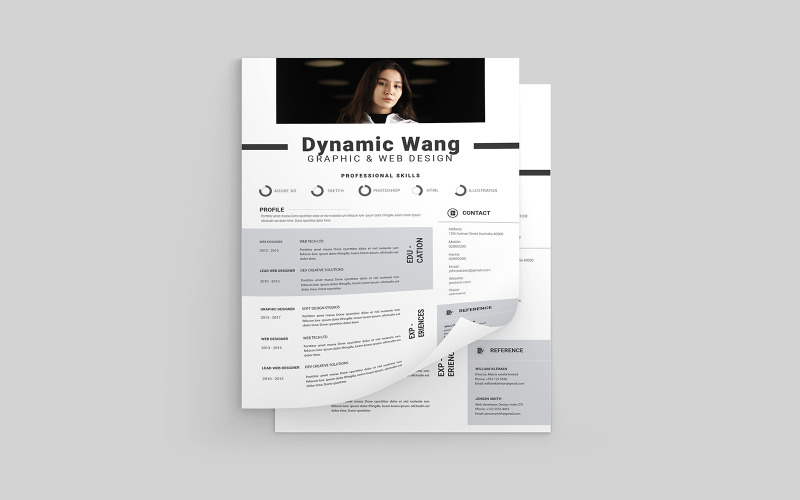 Dynamic Wang CV Resume Template