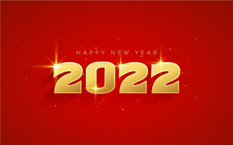 Elegantes und luxuriöses Frohes neues Jahr 2022 - Banner-Design