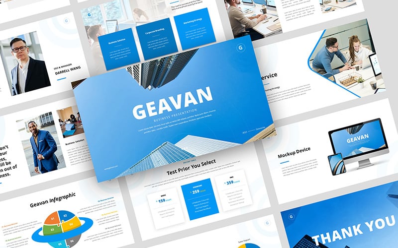 Geavan - PowerPoint-mall för företagspresentation