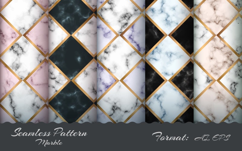Set Marble Texture Seamless Pattern, Graphics Pattern