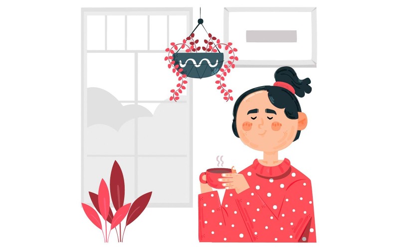 Kaffee trinken Illustration