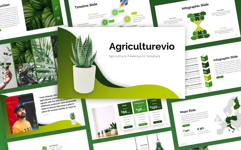 Agriculturevio Zemědělství víceúčelové PowerPoint šablony