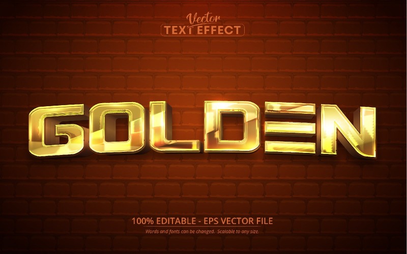 Dorado: estilo dorado brillante de lujo, efecto de texto editable, estilo de fuente, ilustración gráfica