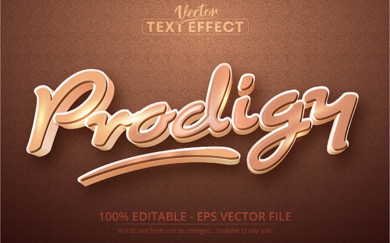Prodigy - kreslený styl, upravitelný textový efekt, styl písma, grafická ilustrace