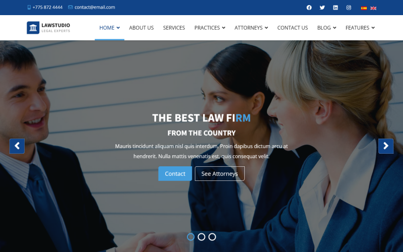 LawStudio - Modello Joomla 4 e 5 per avvocati e studi legali