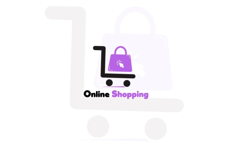 Modelo de logotipo de loja de compras online