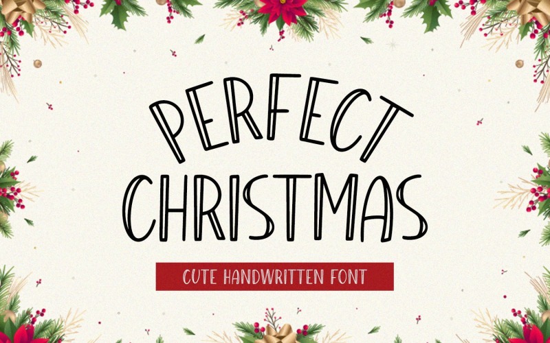 Perfekte Weihnachten - süße handgeschriebene Schriftart