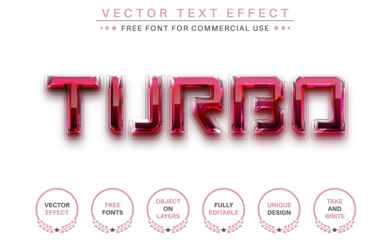 Turbo Plastic - Editable Text Effect, Font Style, Graphics Pattern