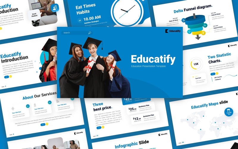 Educatify - Utbildning Multipurpose PowerPoint-mall
