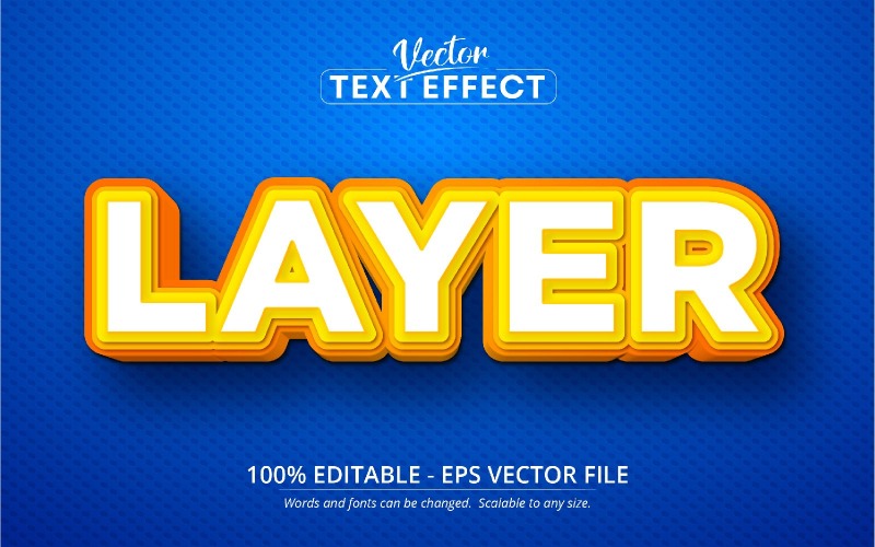 Lager - redigerbar texteffekt, tecknad teckensnittsstil, grafikillustration