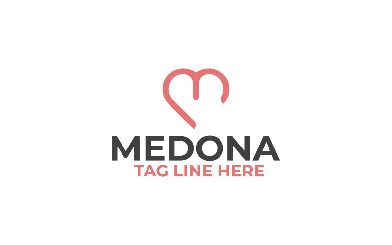 Шаблон оформления логотипа письмо Medona M