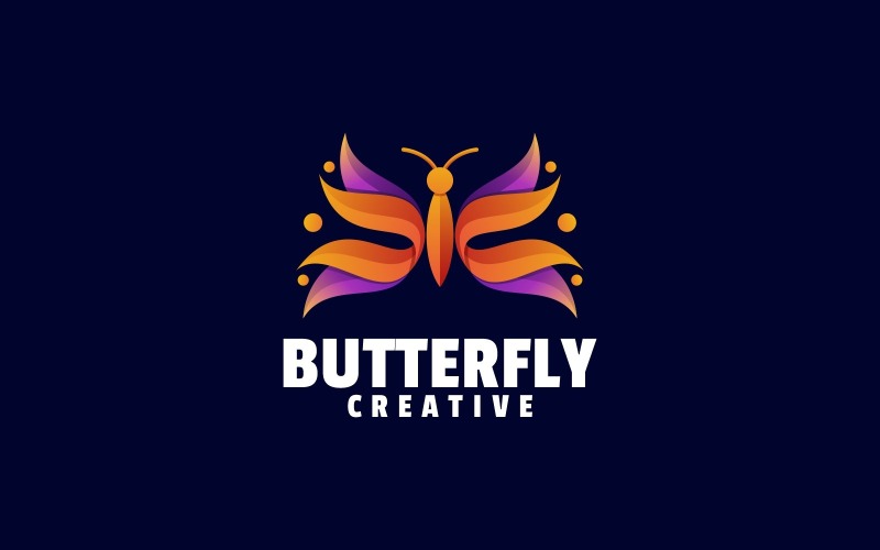 Vector Logotyp Butterfly Gradient Style