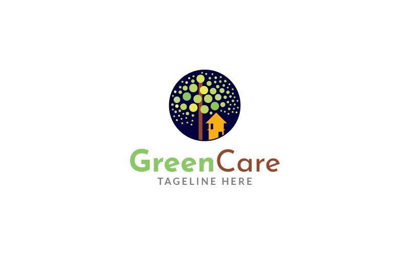 Yeşil Bakım Logo Tasarım Şablonu