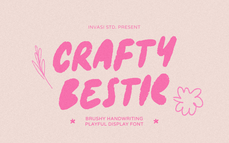 Crafty Bestie - игривый шрифт кисти