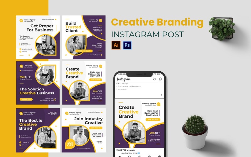 Instagram-Beitrag für kreatives Branding