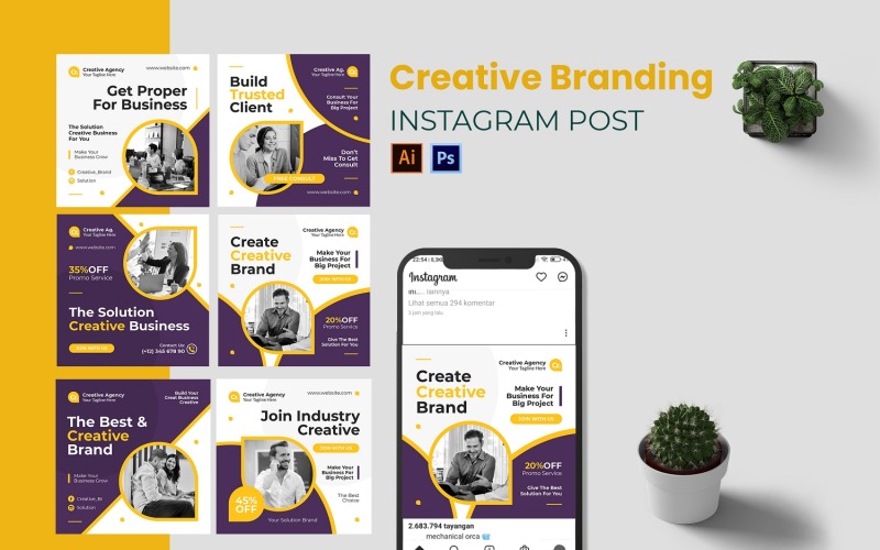 Publication Instagram de marque créative