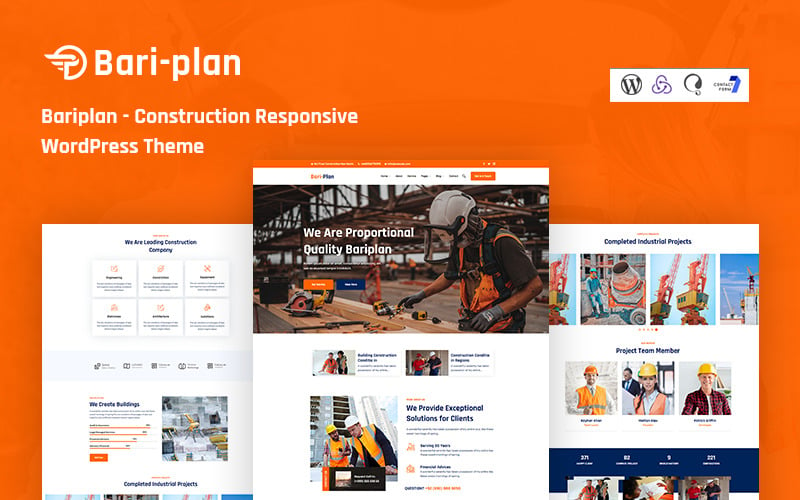 Bariplan - адаптивная тема WordPress для строительства