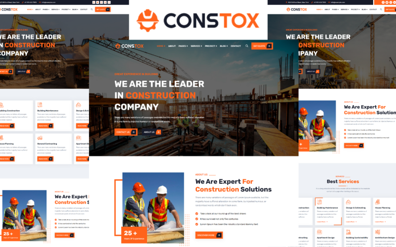 Constox - HTML5-sjabloon voor constructie