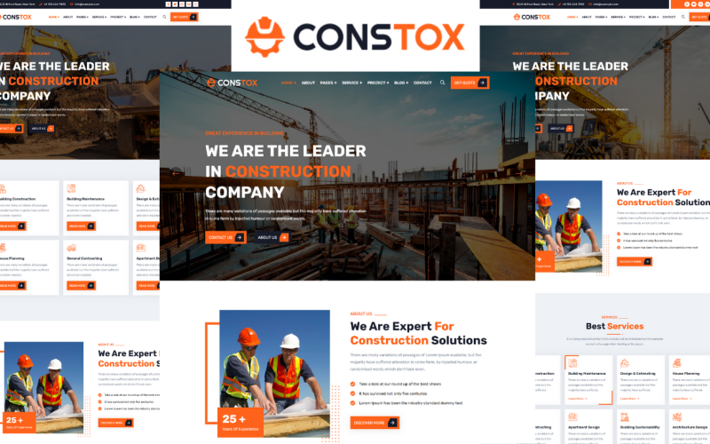 Constox - Шаблон HTML5 для строительства