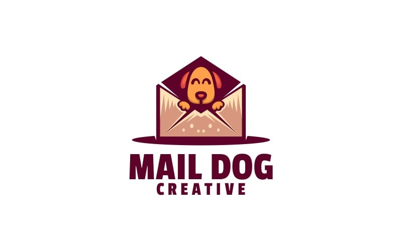 Logotipo do Mail Dog Simple Mascot