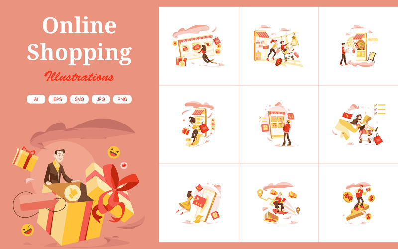 M363_Illustrazioni per lo shopping online