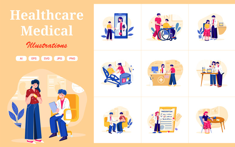 M365_ Healthcare-Illustrationspaket