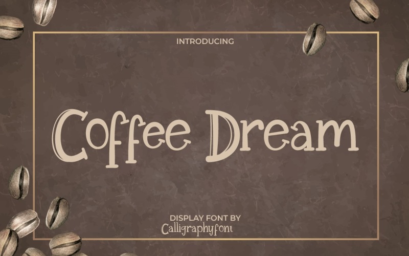 Kaffe dröm texturerat display teckensnitt