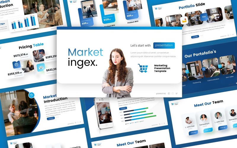 Marketingex - Marketingowy uniwersalny szablon PowerPoint