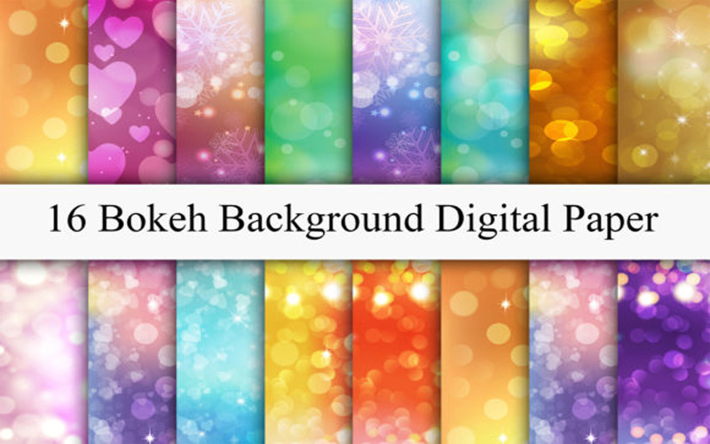Digitale Papiere mit Bokeh-Hintergrund