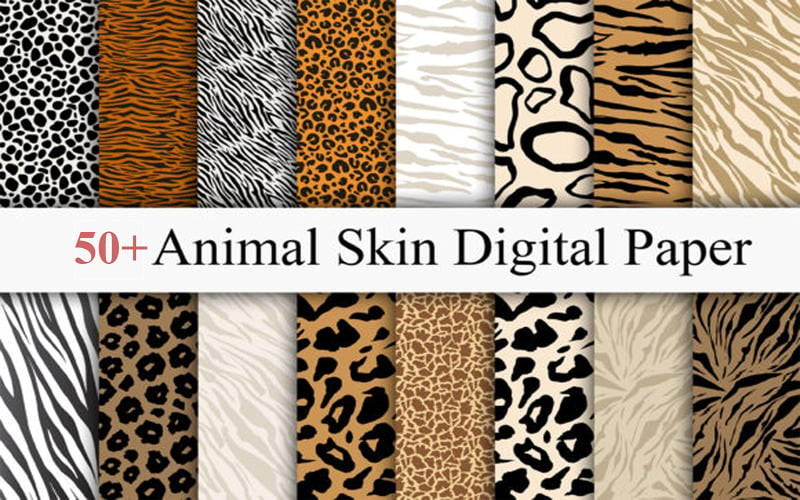 Paquete de textura de piel de animal, estampado de piel de animal