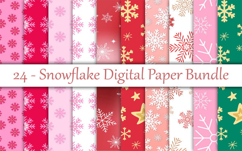 Schneeflockenmuster digitales Papier, Schneeflockenmuster