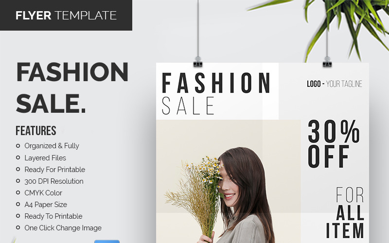 Soldes de la semaine de la mode - Modèle de Flyer