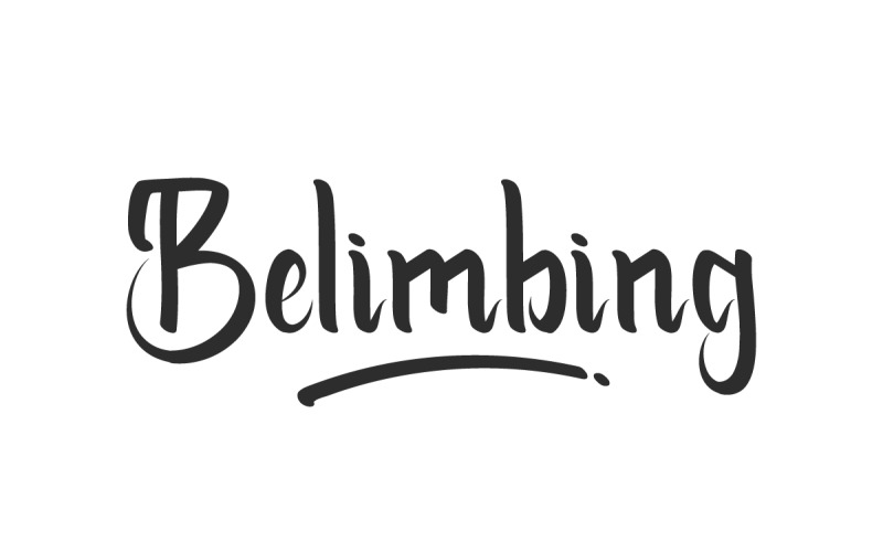 Czcionka kaligraficzna pędzla Belimbing