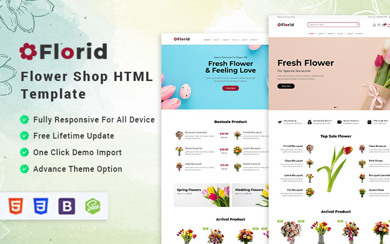 Florid - HTML-шаблон магазину квітів і флористів