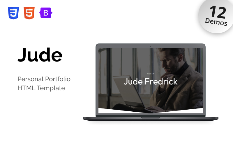 Jude - Modello di pagina di destinazione del portfolio personale