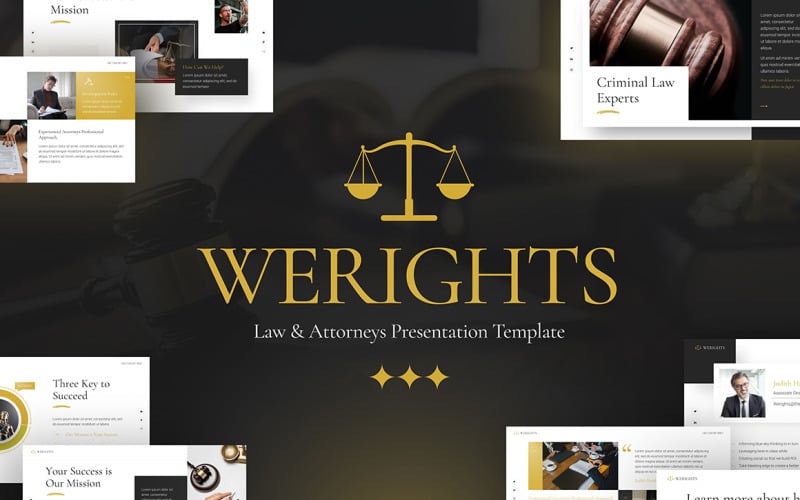 Modelo de PowerPoint de Direito Profissional da WeRights