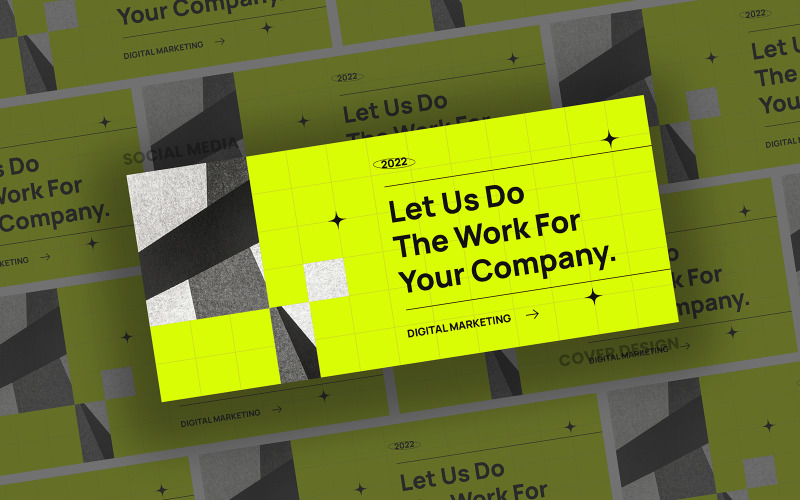 Modelo de capa de marketing digital para Facebook e Twitter