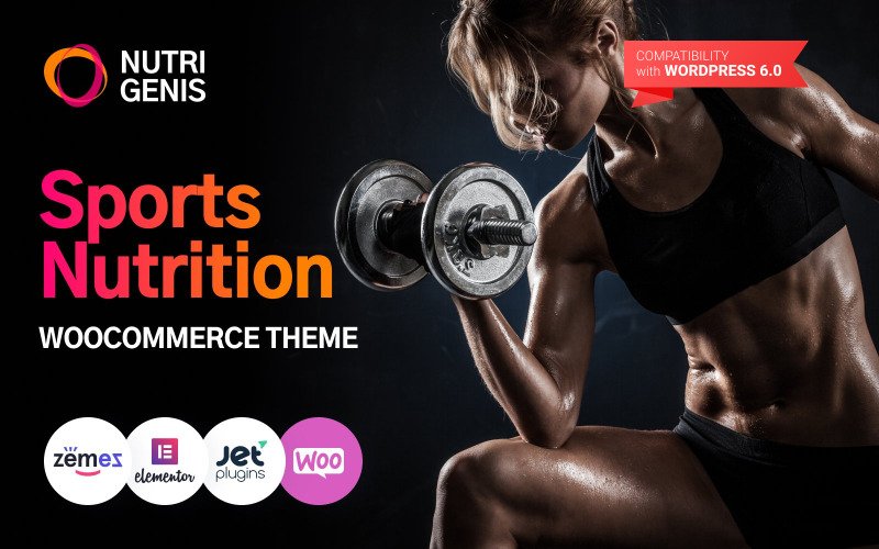 Nutrigenis – WordPress-Theme für Sporternährung auf Fitness-Websites
